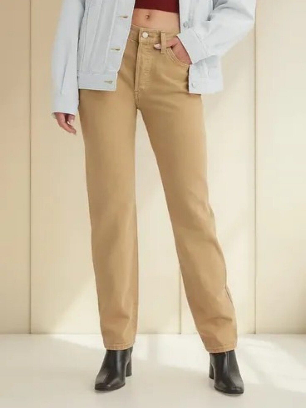 Levi's Men's Slim Straight Jeans in Tan